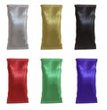 3D rendering - High resolution image six colors of pillow bag Isolated on a white background high quality details