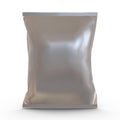 3D rendering - High resolution image sliver pillow bag Isolated on a white background high quality details