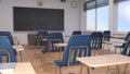 3D Rendering High School Classroom