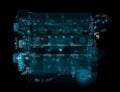 3D rendering, Holographic Particle engine Royalty Free Stock Photo