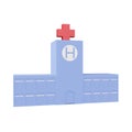 Hospital, 3d icons, pastel minimal cartoon style isolated