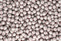 3d rendering of a huge heap of white baseballs with red stitching in top view. Royalty Free Stock Photo