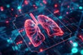 Digital Lungs on a Circuit Board Royalty Free Stock Photo