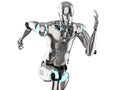 Humanoid robot running Royalty Free Stock Photo