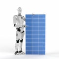 Robot with solar panel