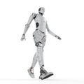 Humanoid robot walk Royalty Free Stock Photo