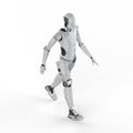 Humanoid robot walk Royalty Free Stock Photo