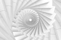 3d rendering. illusion decorating art of White spiral stairs background. Royalty Free Stock Photo