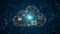 Secure Cloud Computing and Data Protection Concept Royalty Free Stock Photo