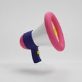 Cartoon minimal megaphone, loudspeaker