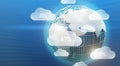 3d Rendering Illustration For Cloud Data Storage Concept With Abstract Futuristic Globe Royalty Free Stock Photo