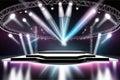 3d rendering illustration Concert stage festival empty space party Background AI generated Royalty Free Stock Photo