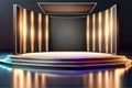 3d rendering illustration Concert stage festival empty space party Background AI generated Royalty Free Stock Photo