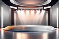 3d rendering illustration Concert stage festival empty space party Background AI generated Royalty Free Stock Photo