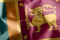 3D rendering illustration flag of Sri Lanka. Waving on the wind