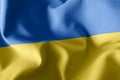 3D rendering illustration flag of Ukraine. Waving on the wind fl Royalty Free Stock Photo