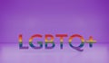 3D Rendering : Illustration of LGBTQ typography text background. respect mentality of transgender concept. love is love. All of ge