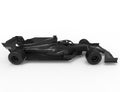 3D rendering illustration of a all black formula race sport car