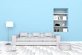 3D Rendering : illustration of Modern living-room interior Royalty Free Stock Photo