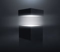 3D rendering, illustration Open the mysterious Pandora`s box with rays of light