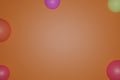 3 d rendering illustration Spherical shapes Abstract orange background texture Royalty Free Stock Photo