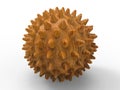 3D render - wooden spiked toy ball