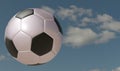 3d rendering illustrations of a ball in the in beautiful sky. Royalty Free Stock Photo