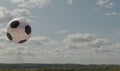 3d rendering illustrations of a ball in the in beautiful sky. Royalty Free Stock Photo