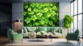 3D rendering image featuring lush green clovers