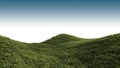 A 3d rendering image of grassed hill nature scenery