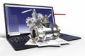 3D rendering representing a computer aided design Royalty Free Stock Photo