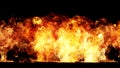 3D rendering of impressive explosions isolated on black background Royalty Free Stock Photo