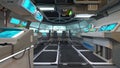 3D rendering of Inside the spaceship