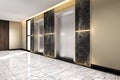 3d rendering modern steel elevator lift lobby in business hotel with luxury design Royalty Free Stock Photo