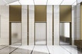 3d rendering modern steel elevator lift lobby in business hotel with luxury design near corridor Royalty Free Stock Photo