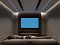 3d rendering of interior home theater Royalty Free Stock Photo