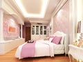 3d rendering of interior luxury bedroom Royalty Free Stock Photo