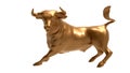 3D rendering of an isolated award trophy in shape of a bull