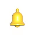 3d rendering isolated bell on white background