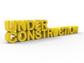 3D rendering - isolated extruded under construction text