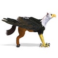 3d-illustration of an isolated griffin fantasy creature Royalty Free Stock Photo