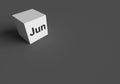 3D RENDERING OF `Jun` ABBREVIATION OF JUNE