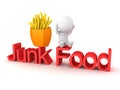 3D Rendering of junk food addiction concept Royalty Free Stock Photo