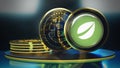 3D Rendering 4K Bitcoin Exchange Close Up Bitfinex