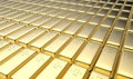 24 karat gold ingots in a vault Royalty Free Stock Photo