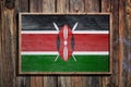 Wooden Kenya flag