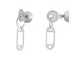 3d rendering of 2 keys with attached blank labels inside their locks on white background.