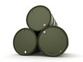 3D rendering khaki barrels