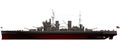 3d Rendering of the King George V Battleship - Side View Royalty Free Stock Photo
