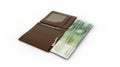 Kyrgyzstani som notes in wallet Royalty Free Stock Photo